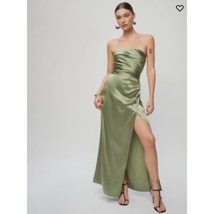 Brand New Reformation Barrow Silk Dress.